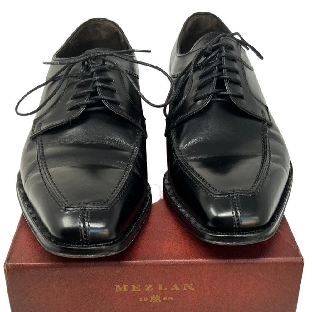 MEZLAN Hundley II 12801 Mens Black Leather Apron Toe Oxford Size 9M